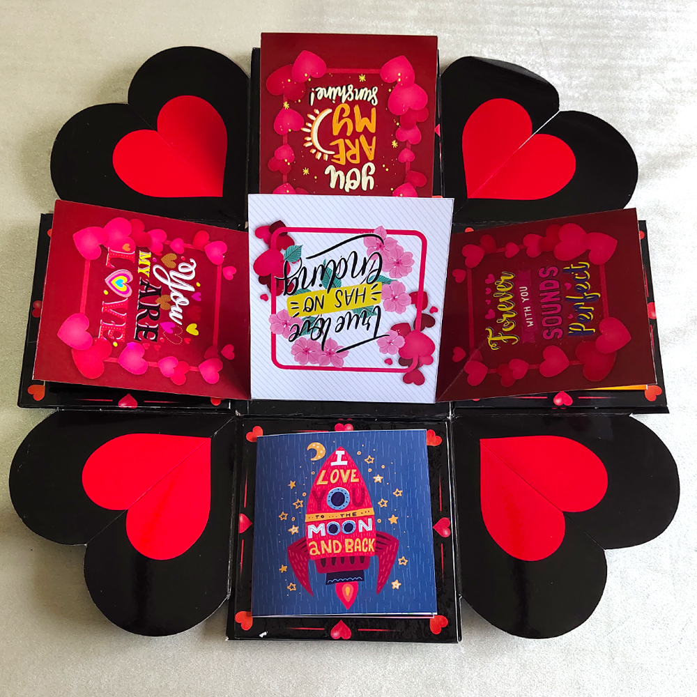 Paper Red Love Explosion Box Gift, Size/Dimension: 6 Inches at Rs 600/piece  in Delhi