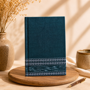 Alternative view of Teal Handmade Notebook (Ikat Fabric Hardbound Cover)